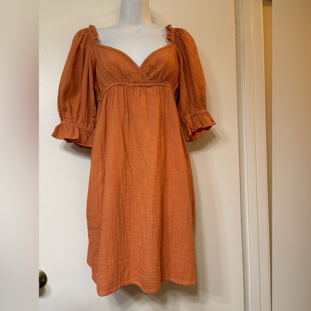 Billabong Terracotta V-Neck Dress size M